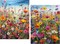 2-Pack Wild Flower Paint by Numbers Kit for Adults – Bohemian DIY Canvas Painting, Diamond Dot Art, 12x16 Inch Home Wall Decor